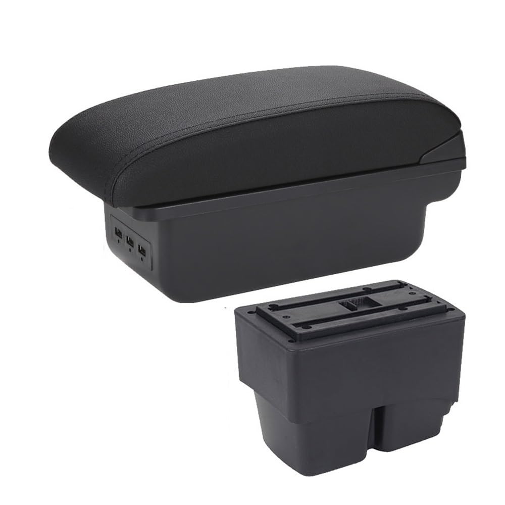 Aierdeyp B2 Black Line 3Usb Car Armrest Box For Ford For Fiesta 2011-2015 2016 2017 2018