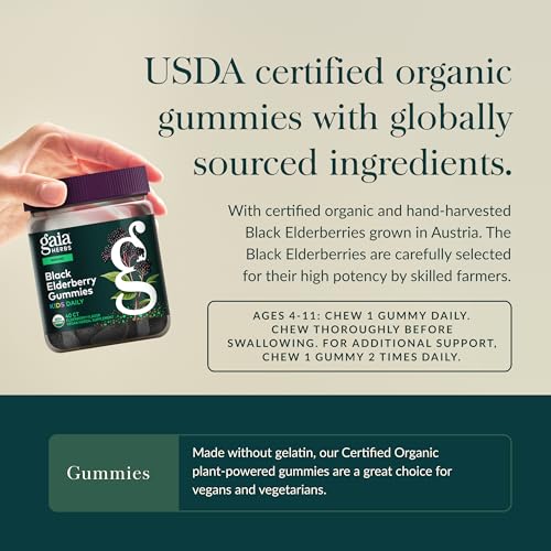 Gaia Herbs Kids Black Elderberry Gummies