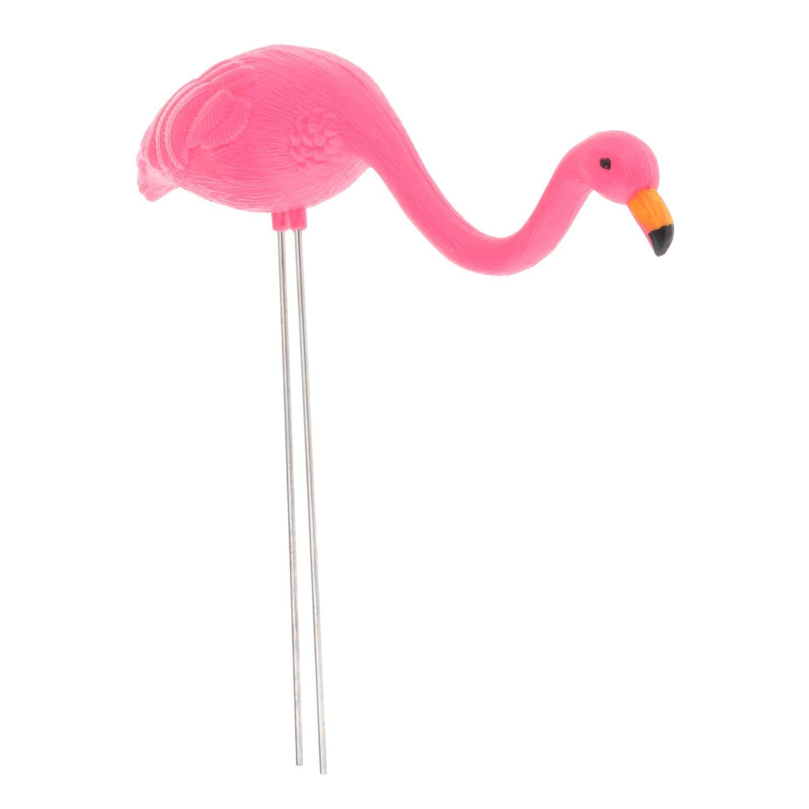 Statue flamant rose pour déco de fête et ornement de jardin original 26x7cm