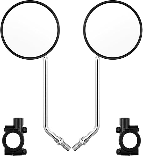 Miniatura 8 de Espejo retrovisor para manillar de bicicleta, universal, ajustable, giratorio, vintage, seguro, transparente, para bicicleta de montaña, carretera,