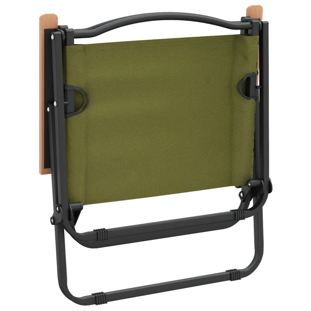 Campingstühle 2er Set Grün 54x43x59 cm Klappstühle aus Oxford-Gewebe und Stahl Klappbar und Leicht für Strand Picknick Angeln Garten und Outdoor-Aktivitäten