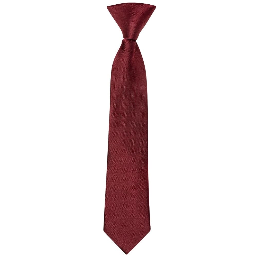 Ties R Us Boys Burgundy Pre Tied Satin Tie Age 4-7