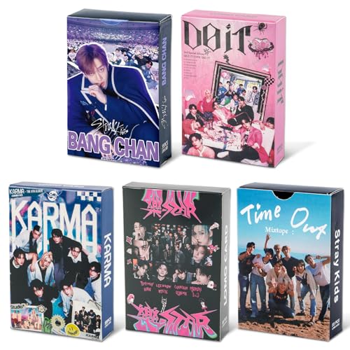 yumcute 5er-Pack / 275 Stück Kpop-Fotokarten-Set mit Postkarten Sammler-Grußkarten in Geschenkbox für Fans und Sammler verschiedene Designs