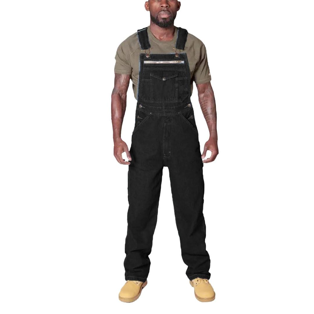 Herren-Jeans-Strampler mit Rückengurt, Denim-Hose, Strampler für Herren, Streetwear, Denim-Jogginghose