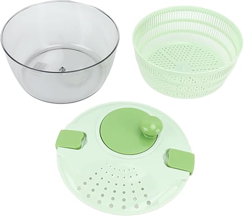 Manivela de ensalada Spinner de plástico ahorro de tiempo mezcla rápida lavable giratorio Veggie Lavadora para cocina, lechuga fruta limpiador tazón