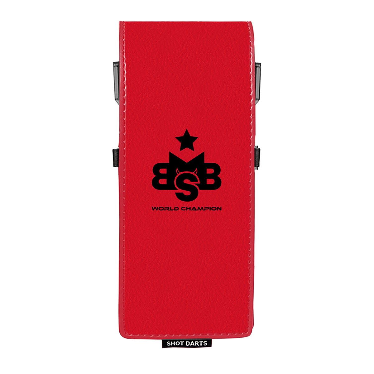 Shot! Dart Case Michael Smith Bully Boy Drop In Case Dart Case Wallet Storage for 1 Dart Set and Accessories such as Flights and Shafts (Red)