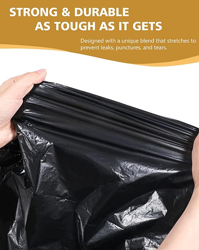 Image of Biodegradable Garbage Bags (Medium Size 48Cm 53 Cm / 19 Inch 21 Inch) (180 Bags) (6 Rolls) Dustbin Bags For Office Home Eco Friendly | Trash Bags | Black Cover |, 1 Count