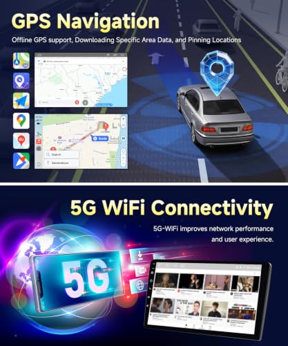 VQU 8Core Android Radio for BMW 3 Series 328i E46 325i 330i 1998-2005, M3 2000-2006 Stereo Wireless CarPlay Android Auto, 9" IPS Touch Screen for BMW 328xi GPS WiFi/Bluetooth/SWC/FM/RDS/DSP/EQ/Camera - image 4