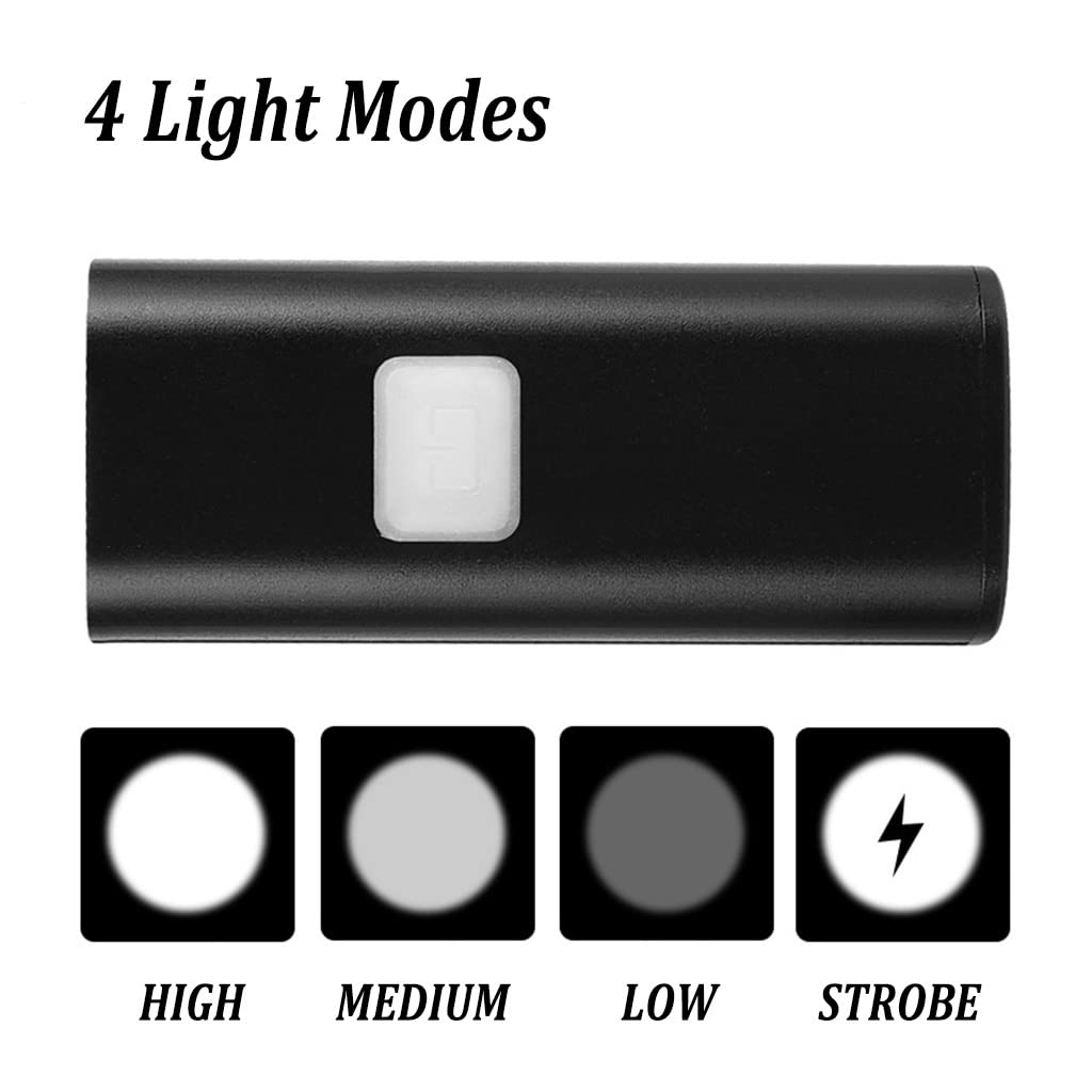 Impermeabile Luce per Bici, USB Ricaricabile Luci per Biciclette, 4 Modalità Luci Faro per Bicicletta Si Adatta a Tutte le Biciclette in Bicicletta da Strada in Montagna