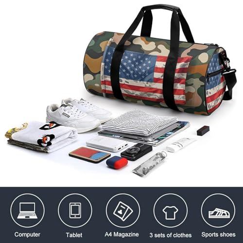 Flags Gym Bag for Men Women, Sturdy Oxford Cloth Travel Bags with Removable Shoulder Strap, Waterproof Duffel Bag for Fitness, Travel, Yoga4