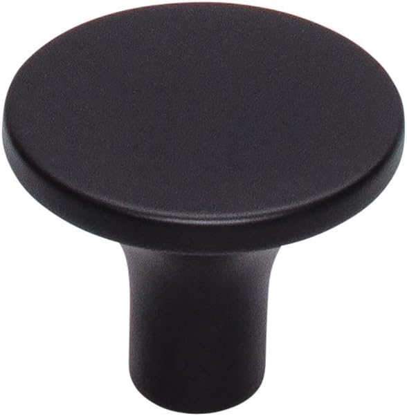 Top Knobs - TK913BLK - Marion Knob 1-1/4" - Flat Black - Lynwood Collection