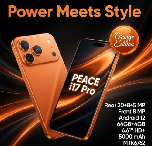 Image of Peace I17 Pro (Cosmic Orange) 5G 6GB /64GB Smartphone (Orange)
