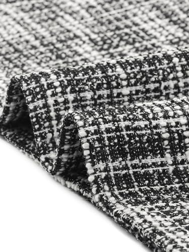 Image of Allegra K Women's Elegant Tweed Dress Keyhole A-Line Sleeveless Casual Work Dresses