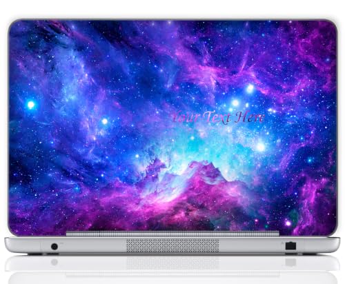 Image of Custom Design Personalized Laptop Skin Sticker Cover Art Decal, Customize with Your Name or Text (13 Inch, Galaxy Clouds)