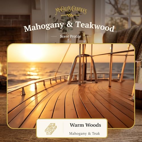 Image of McCall's Candles | Mahogany & Teakwood | Scented Wax Melt | Mahogany, Teakwood, Oak & Subtle Lavender | 6-Piece Break-Apart Bar | 12-24 Hours Per Wedge | Poured in the USA | 5.5 oz