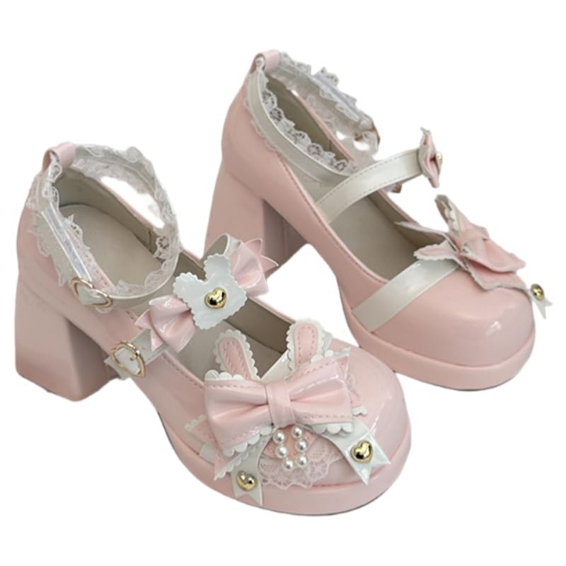 Lady Fashion Mary Jane Shoes with Bow Accessories, Versatile for All Occasions