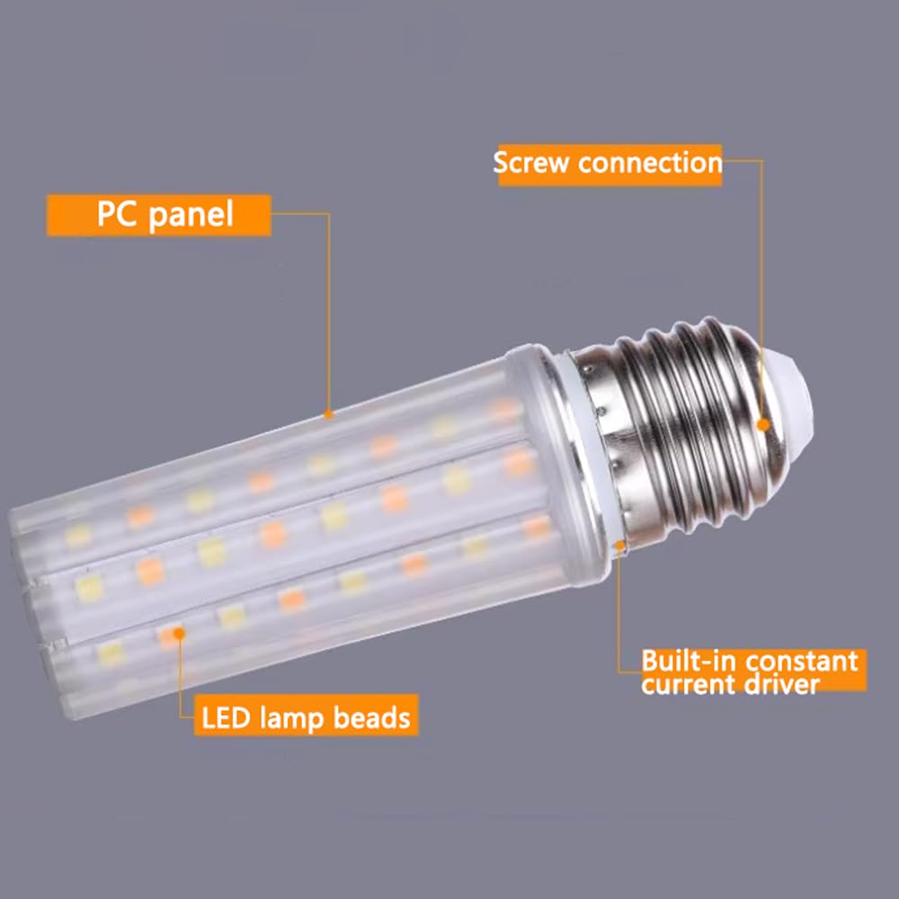 Bombilla Led E27, Color Natural, 6000 K, 1600 Lm, 16 W, Bombilla de Rosca E27 Equivalente a Bombillas Incandescentes de 100 W, No Regulable, sin Parpadeo, Bombillas de Maíz, Paquete de 2/Whi