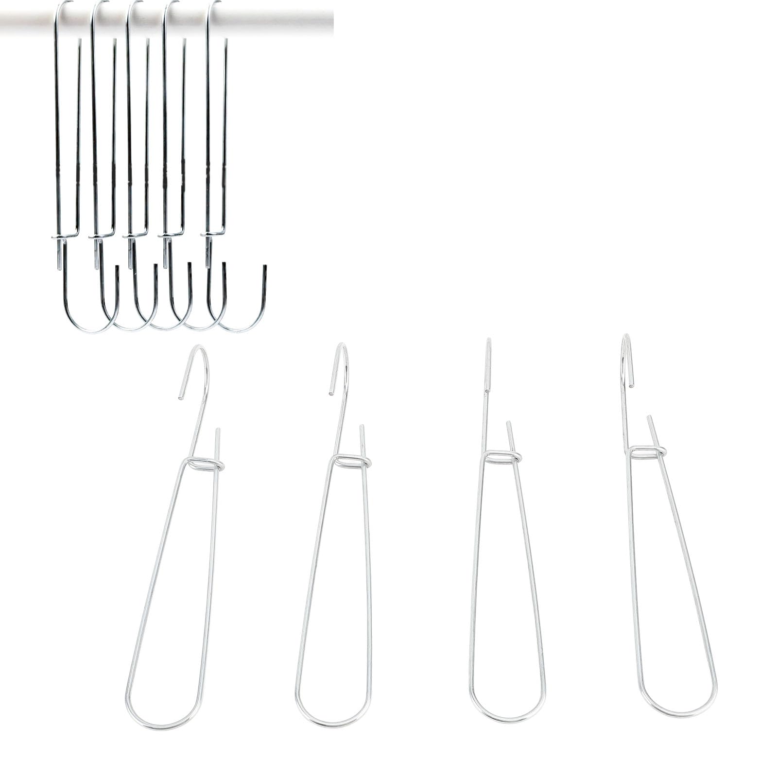 20Pcs Paper Pattern Hooks, 2.5X 185mm Galvanized Steel Sewing Pattern Making Paper Storage Hanging Hook for Storing Brown Kraft Oaktag Manila