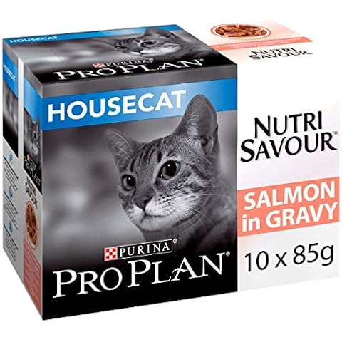 PRO PLAN Nutrisavour Housecat Adult Wet Cat Food Salmon 10x85g Cover