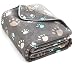 Allisandro Fluffy Pet Dog Blanket, Super Soft and Fluffy Premium Flannel Fleece Dog Throw Blanket, Machine Washable Durable Puppy Cat Blanket with Paw Print Design for Puppy Cat Kitten, Grey 39x31”