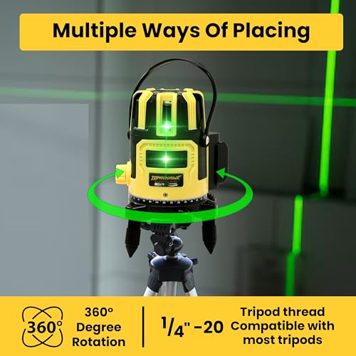 Image of Tomahawk TLL-A-05 Laser Level | 30m (98 feet) | 5-Line | Laser Level for Home, Workshop & Professional Use