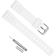 18mm Replacement Watch Band for Casio F-91W/F-84/F-94/F-105/A158/A168, Soft PU Watch Strap for Casio Men's Watch Bands