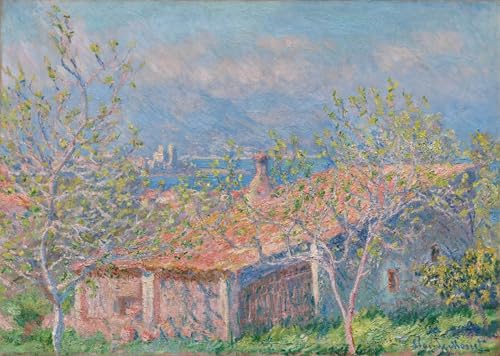 Tableau Maison du jardinier à Antibes par Claude Monet, toile de qualité supérieure 60x90