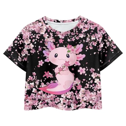 Image of 4th of July Shirt for Girls 7-8 Years US Flag Crop Tops Kids Outfit Independent Day Graphic Tee-