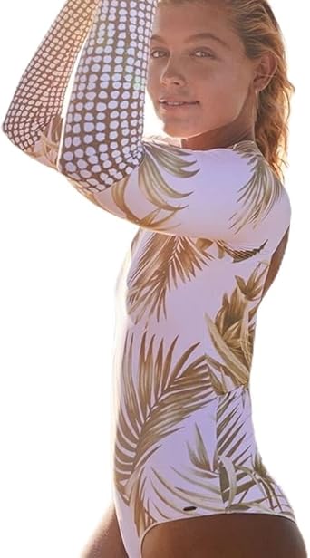 Amazon.co.jp: 長袖水着サーフィン水着スーツ女性のプリント