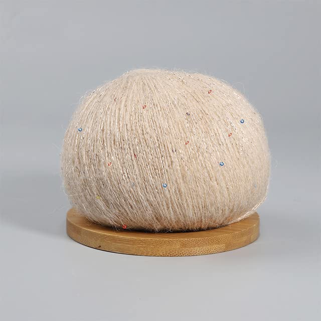XiaoXIN 10Pcs 50g Pizzo Mohair Filato con Paillettes Crochet Filato per Maglieria con Lurex Moda Bambino Morbido Maglione Scialle Filati per Cucito con Passanti