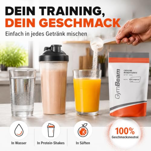 GymBeam Creapure ® Creatin Monohydrat Pulver - Made in Germany - mikronisiert, hochdosiert, 100% reines Kreatin, vegan… – Ansicht 6