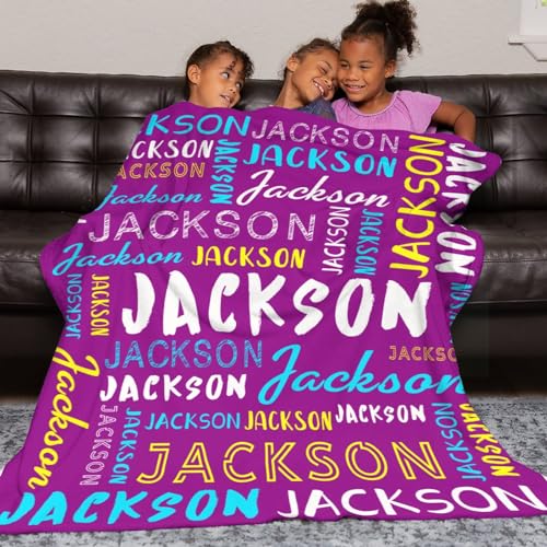 Personalized Name Blanket Customized Baby Blankets for Girls Boys Adults Monogrammed Blankets and Throws Christmas Birthday Mothers Fathers Valentines Day Gift