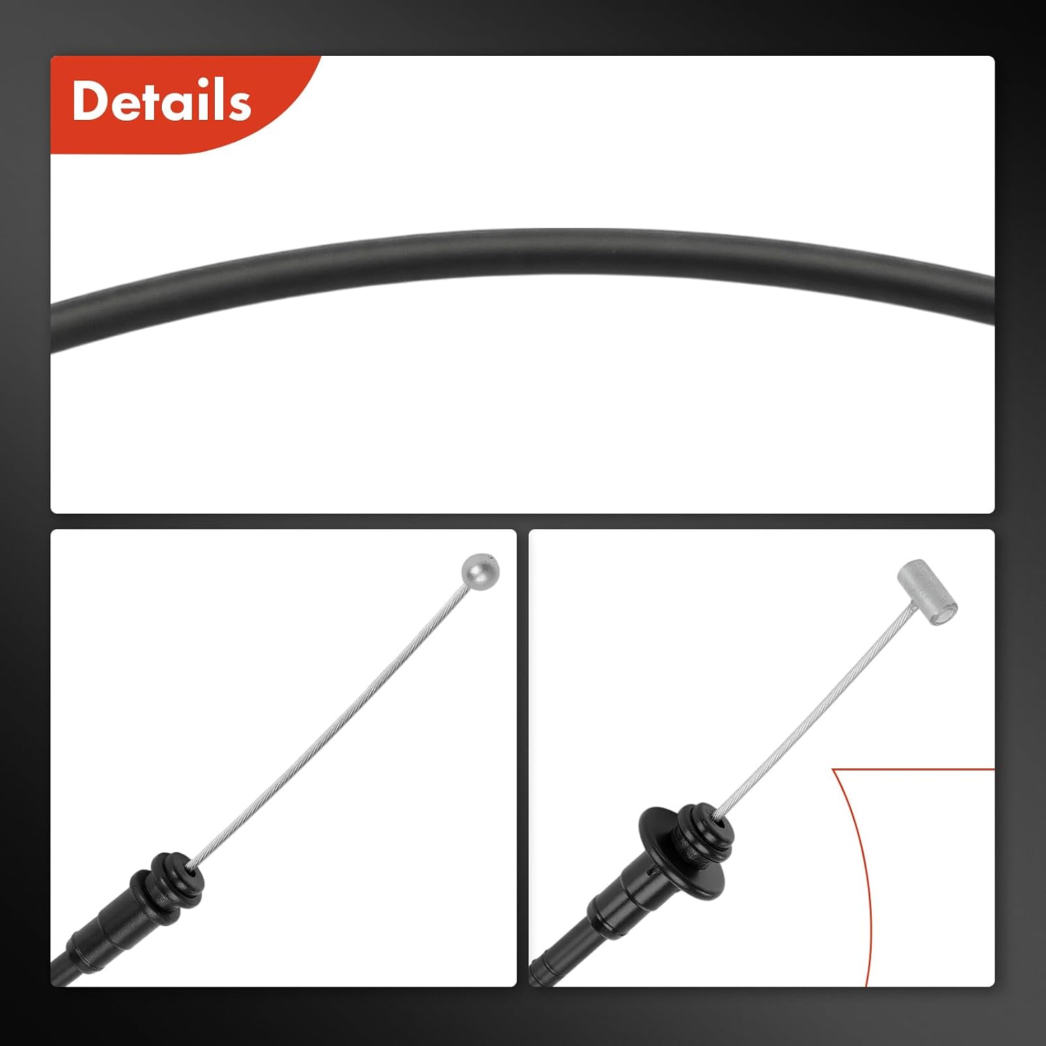 A-Premium 29.92 Inch Door Latch Cable Compatible with Dodge Ram 1500 1998-2000 2002, Ram 2500 1999-2002, Ram 3500 1999-2002, Rear Left and Right, 2-PC