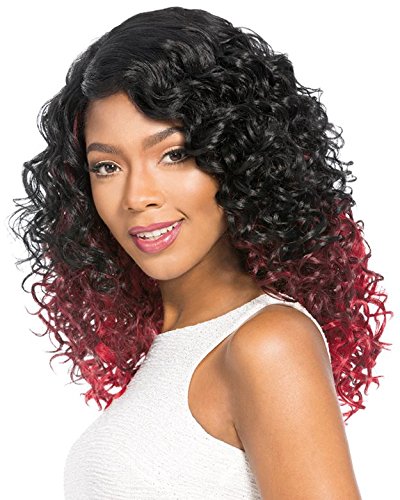 SENSATIONNEL EMPRESS EDGE LACE WIG L-PART 100% PREMIUM FIBER, Natural Parting from Edge to Crown - JACKIE (1B)