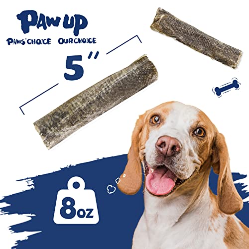 PAWUP Dog Treats, Cod Skins Dog Treat with Taurine, One-Ingredient Grain-Free Chew Fish Skin Rolls Rich in Omega3, 8 oz - Thumbnail 2