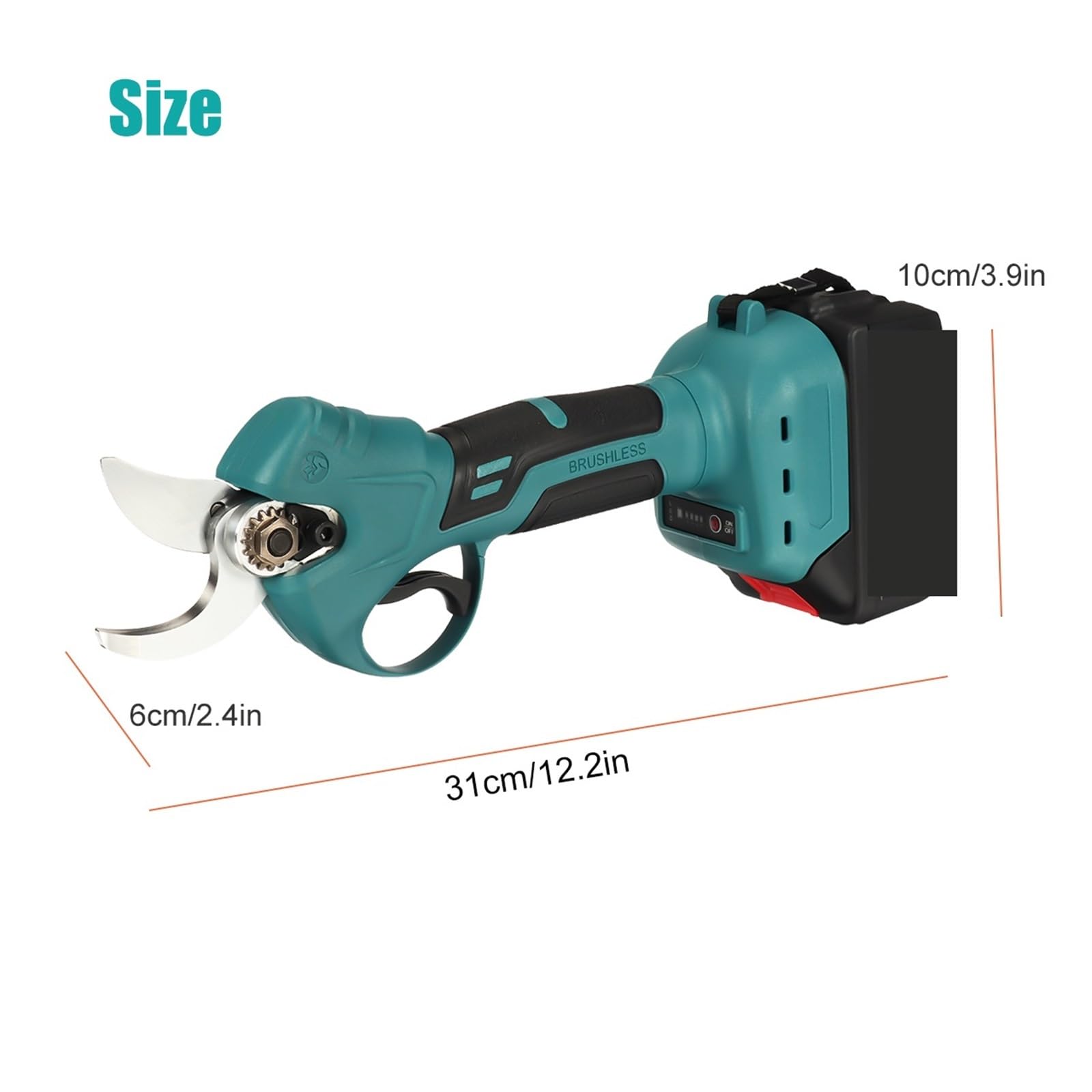 Forbici ricaricabili elettriche senza fili spazzole da 30 mm Cesoie potatura Attrezzo giardino for alberi Strumento for,Serie professionale(1 batteries)