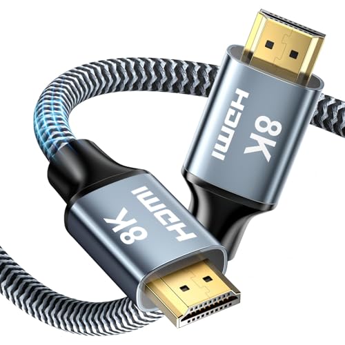 CABNEER 8K HDMI 2.1 Kabel 4m HDMI Kabel Hoch Geschwindig 48Gbps 8K@60Hz 4K@120Hz 2.2/2.3 für Dolby eARC HDCP HDR Kompatibel mit HDTV Laptop etc