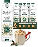 Elmhurst 1925 Unsweetened Oat Milk - 32 Ounce (Pack of 6) Dairy-Free, Gluten-Free, Vegan, Kosher, Shelf Stable Milk Made with Water & Oat Grains for Healthier, Simpler Plant-Based Alternatives