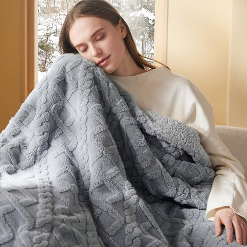 Bedsure Sherpa Fleece Throw Blanket - Super Soft, Cozy & Warm Jac...