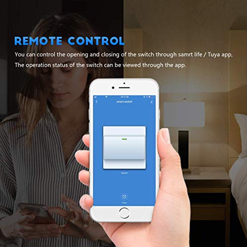 Smart Light Switch,Touch WiFi Smart Switch Compatible with Alexa Google Home and IFTTT,Timer and Remote Control,No Hub Required(3 Gang)