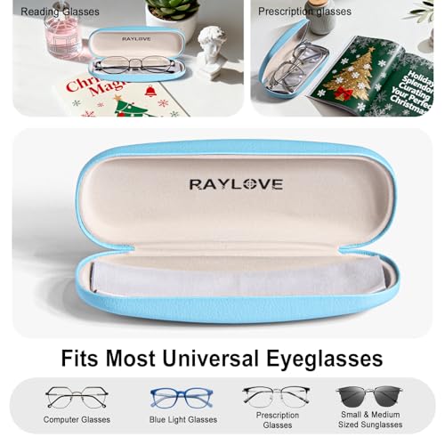 Image of RayLove Unisex Hard Shell Eyeglasses Cases, Protective Case For Glasses