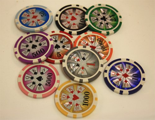 MRC 1000pcs High Roller Poker Chips Set with Acrylic Case Custom Build