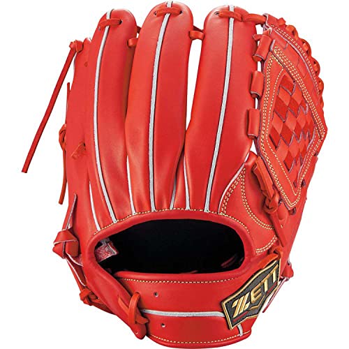 ZETT BPROG56S Hard Baseball Glove (Gloves), Pro Status, Special Edition, Sora Genda Player Type, Second Short, Right Throw, Deep Orange (5800), Size: 4, Made in Japan