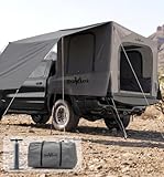 BravArrk Inflatable Truck Bed Tent with Detachable Zippered Awning, Pickup Truck Tent for 5.5ft-8ft Bed, 2 Mins Fast Setup Blow Up Tent for Truck, PU3000 Waterproof Truck Tent for Camping