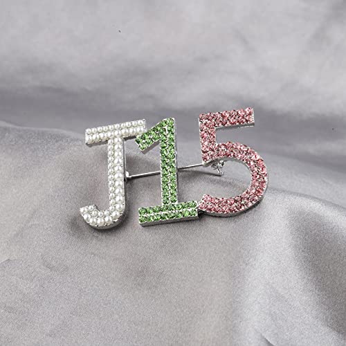 Image of POTIY Pink and Green Pin Sorority Brooch Greek Life Sorority Gift Graduation Gifts
