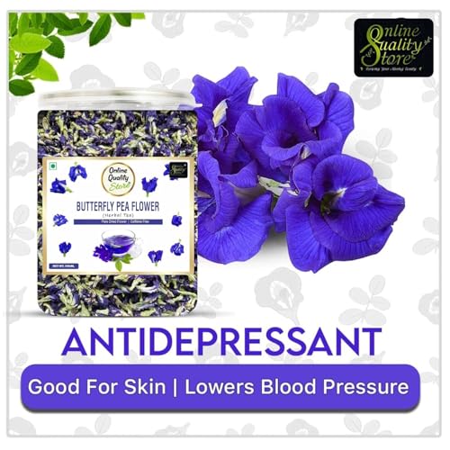 Image of Online Quality Store Butterfly Pea Flower Tea - 50g | Blue Pea | Relieves Stress | Hot, Iced | Caffeine Free Herbal Tea