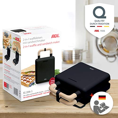ADE Waffeleisen Sandwichmaker 2-in-1 KG2138-3 auswechselbare Platten, Sandwichtoaster mit Teflon-Antihaftbeschichtung… – Bild 8