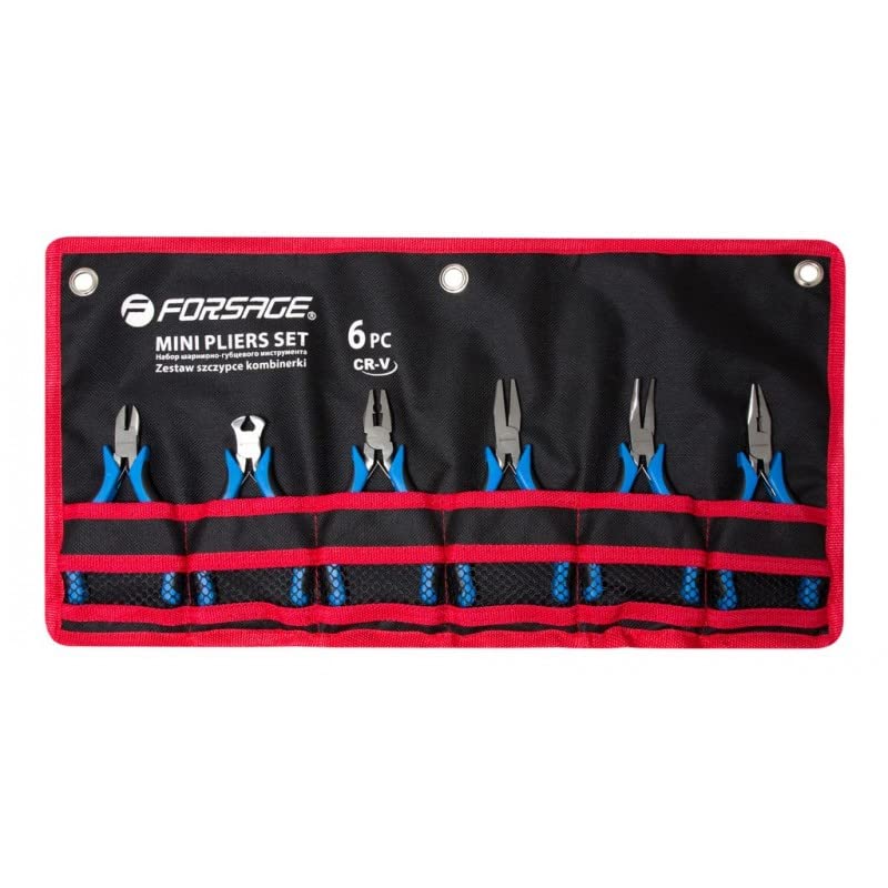 Forsage Jewelry Making Pliers Tools Kit Heavy Duty Carbon Steel Set 6pcs with Soft Grip Handle
