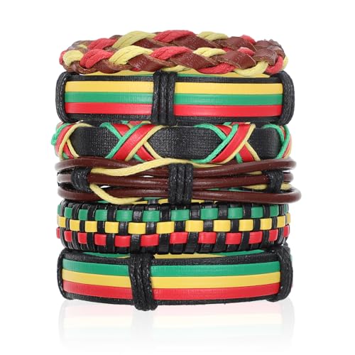 AOZUO 6 Piezas Pulseras de Amistad Envueltas Tejidas, Pulsera de Amistad Ajustable, Pulsera Trenzada Hecha a Mano Colorida, Pulsera Envuelta Tribal, Pulsera Hippie Multicapa