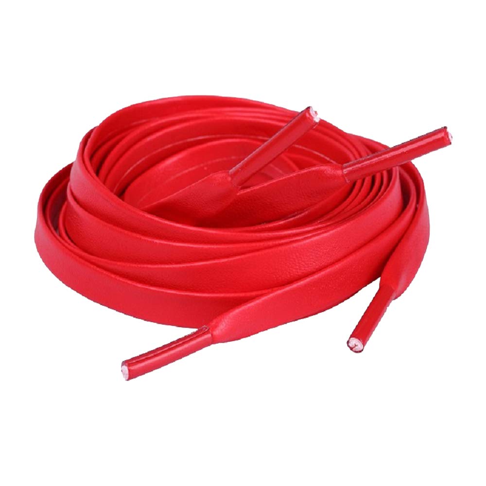 One Pair Flat PU Leather Laces Shoelaces for Shoes Sneaker Boot